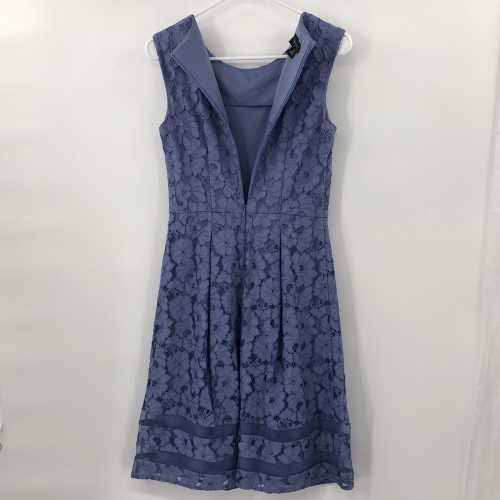 3/$25 AB Studio Sleeveless Dress Size 4 Floral Lace Overlay Fairy - Picture 5 of 9